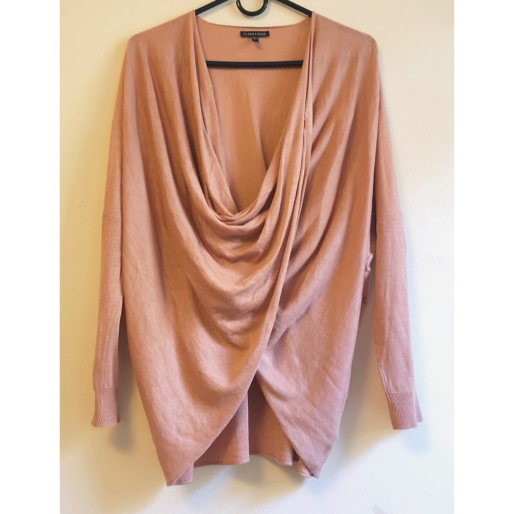 Eileen Fisher Cascading Wrap Front Sweater